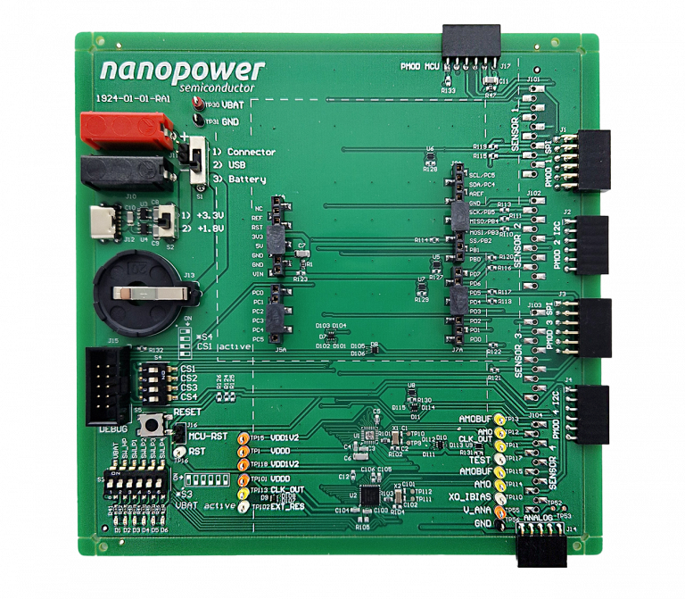 Nanopower nPZero power-saving IC evaluation board